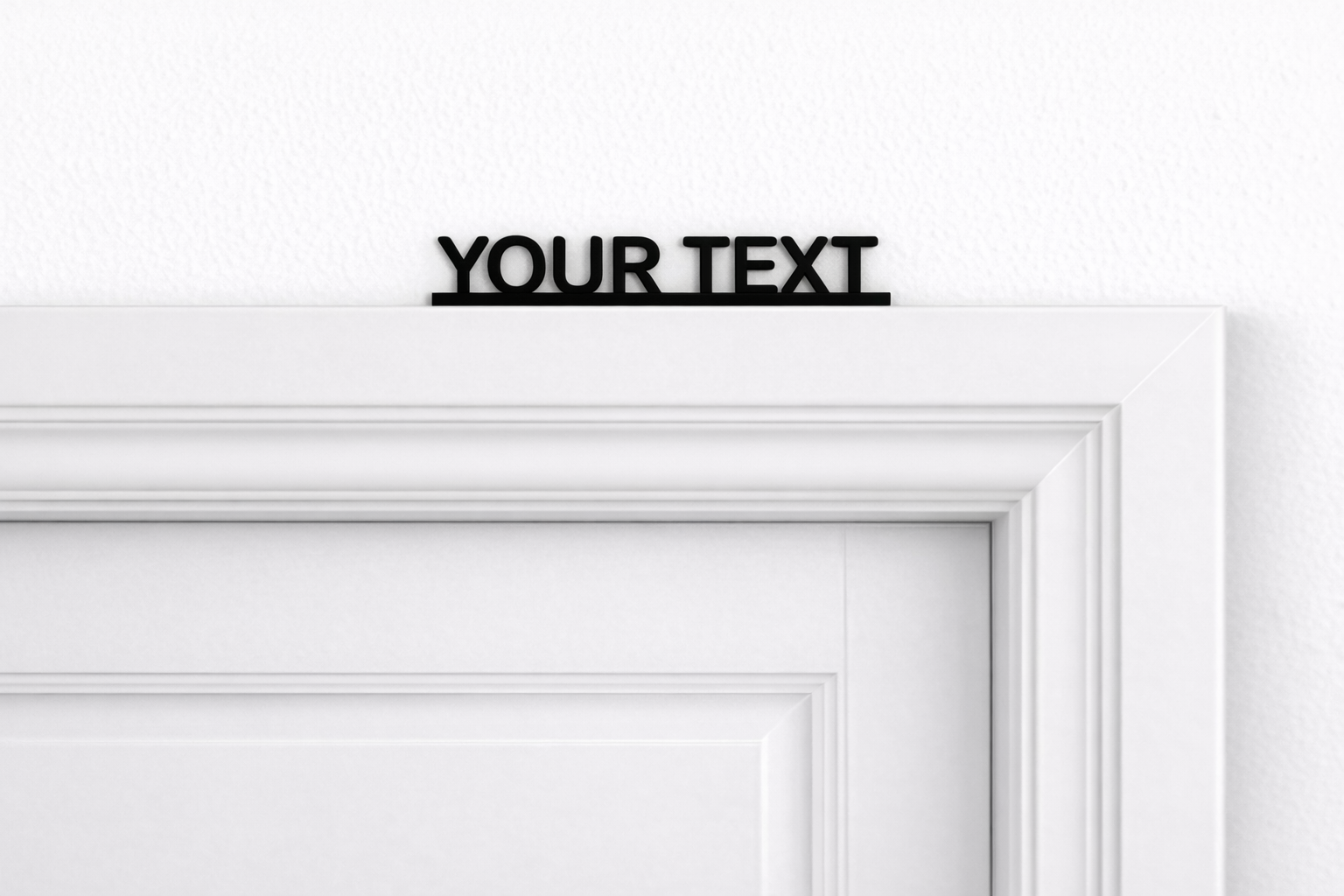Custom door topper sign – personalised door sign with your own text, custom home decor, made in Switzerland